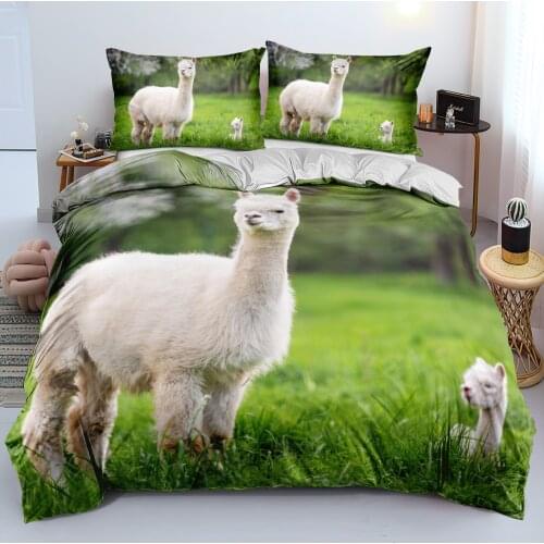Nature Pattern Duvet/Quilt/Comforter Cover Set Bedding sets Alpaca Bed Linen Custom 220x230 Queen Double King Size Bedspreads
