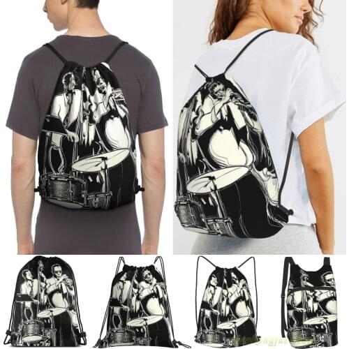 Jazz Band Men Purpose Drawstring Backpack Bags Women Outdoor Travel Backpacks Gym Training Swimming Fitness Bag