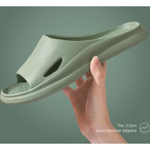 Women Thick Slippers Summer Beach EVA Soft Sole Slide Sandals Leisure Men Ladies Indoor Bathroom Anti-slip Shoes TX448