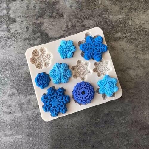 Snowflake Fondant Silicone Mould DIY Chocolate Fudge Mould Soap Liquid Mould