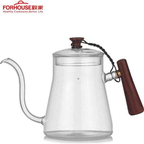 Heat-resistant Glass Coffee Kettle Drip Coffee Pot Hand Long-Mouthed Pot Coffee Maker Home Teapot Free Shipping