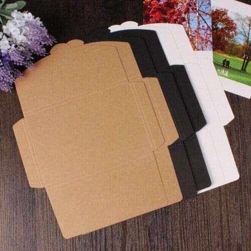 10pcs/lot Vintage 350g Blank Kraft Paper DIY Multifunction Envelope postcard box Package paper 3 Colors