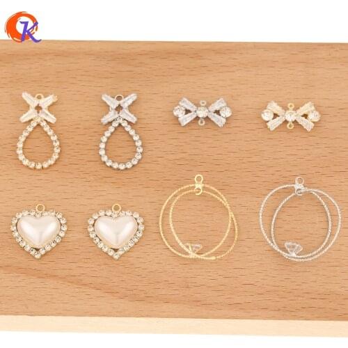 Cordial Design 50Pcs Jewelry Accessories/Hand Made/Earring Findings/Rhinestone Claw Chain/Connectors For Earrings/DIY Charms