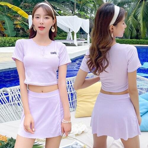 Womens Conservative Swimwear 2021 New Split Two-piece Suit Covering The Flesh and Looking Thin and Fragrant Holiday Swimsuit