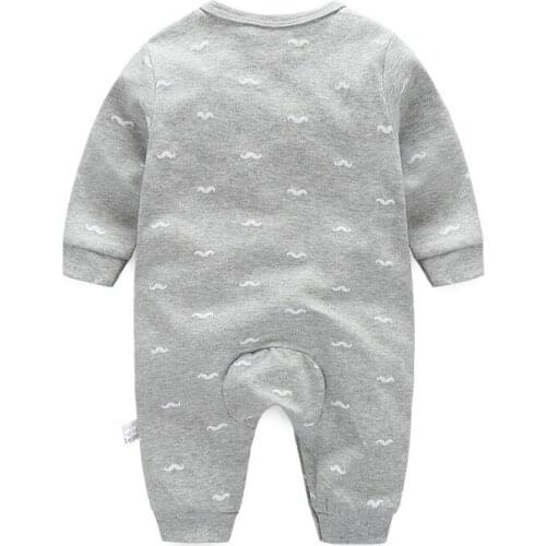 ZWF1311 Newborn Infant Baby Boys Girls Romper Cotton Long Sleeve Character Pattern Jumpsuit Pajamas Clothes Outfits
