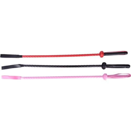 1PCS Fetish whips bdsm games leather harnesses Black Faux Leather Flogger SM Horse Whip Flogger Riding Crop Tool
