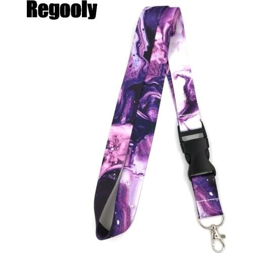 10pcs Cool Waves Marble pattern Lanyards Cool Neck Strap webbings ribbons Phone Key ID Card Holder Lanyard For Key DIY Hang Rope