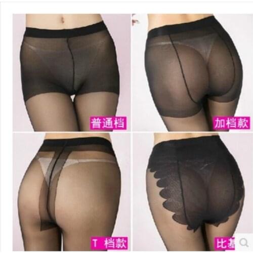 10d Invisible Silk Stockings Transparent No Trace Thin Pantyhose Breathable High Quality Sexy Pantyhose Open Crotch 5pair/lot
