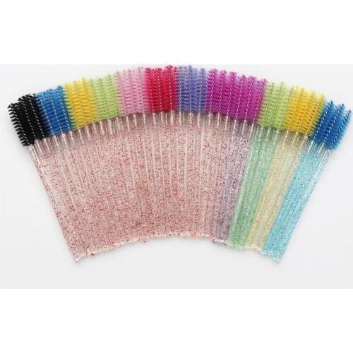200pcs Shiny Eyelash Brush Disposable Eyebrow Brushes Mascara Wands Applicator Lash Curling Comb Grafting Beauty Makeup Tool#31