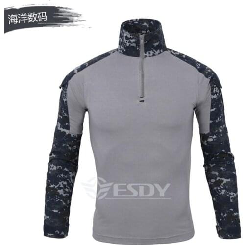 3XL Plus Size Army Fans Long Sleeve Combat Training Tactical Shirt Men Outdoor Hiking Shooting Camouflage Shirt Military Clothes