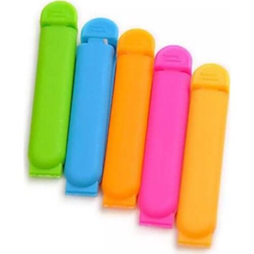 5pcs Portable Food Sealing Clip Kitchen Storage Food Snack Seal Sealing Bag Clips Sealer Clamp Plastic Tool Kitchen Accessories