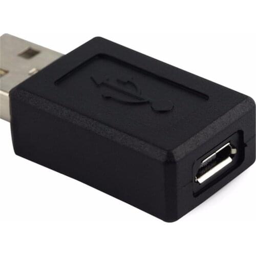 500pcs/lot Black High Speed USB 2.0 Male to Micro USB Female Converter Adapter Connector Male to Female Classic Simple Design