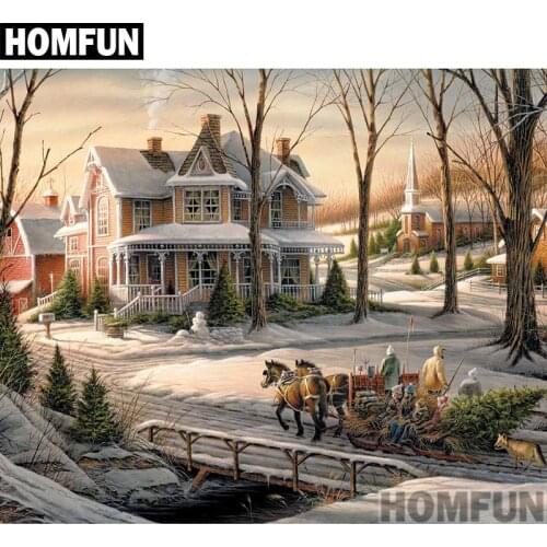 HOMFUN Full Square/Round Drill 5D DIY Diamond Painting "Homeward Bound" 3D Embroidery Cross Stitch 5D Home Decor A00802