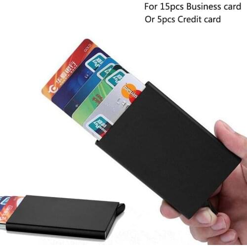 Automatic Pop Up Credit Card Holder Cover Top Business Aluminum Card Wallet Travel Cash Clip Holder Cardholder Metal Wallet