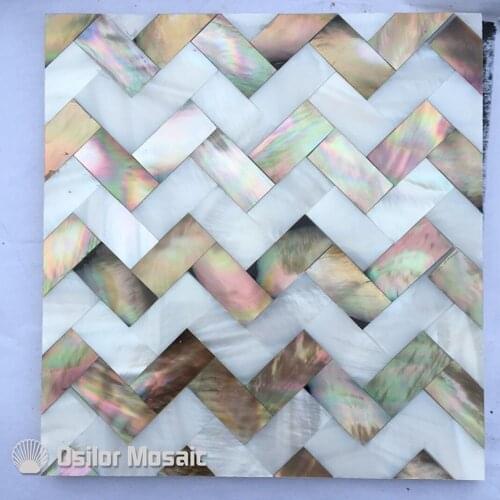 Free shipping wave pattern 100% natural penguin shell and Chinese freshwater shell mother of pearl tile wall tile