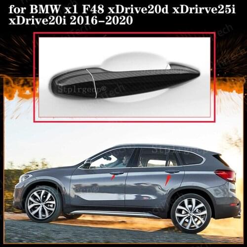 100% Real Dry Carbon Fiber Car Door Handle Cover for BMW x1 F48 xDrive20d xDrirve25i xDrive20i 2016-2020 Car Handle Cover