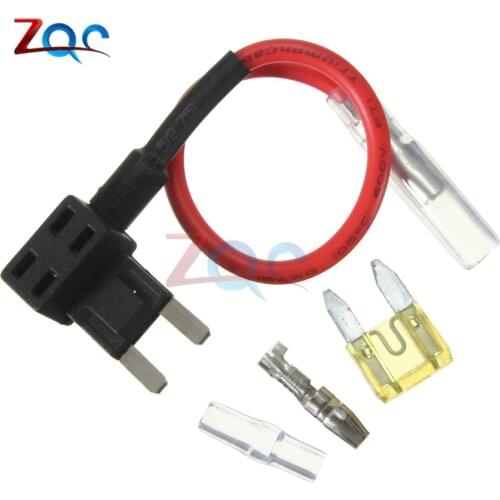 12V Fuse Holder Add-a-circuit TAP Adapter Standard Ford ATM APM Blade Auto Fuse with 10A Blade Car Fuse with Holder