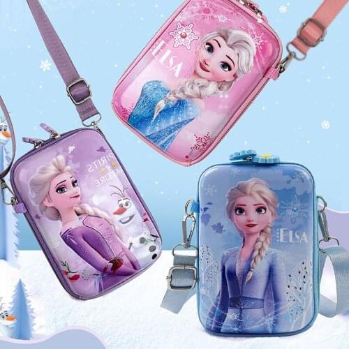 Disney Frozen Childrens Diagonal Snack Bag Female Treasure Cute Princess Messenger Bag Aisha Birthday Gift Shoulder Phone Bag