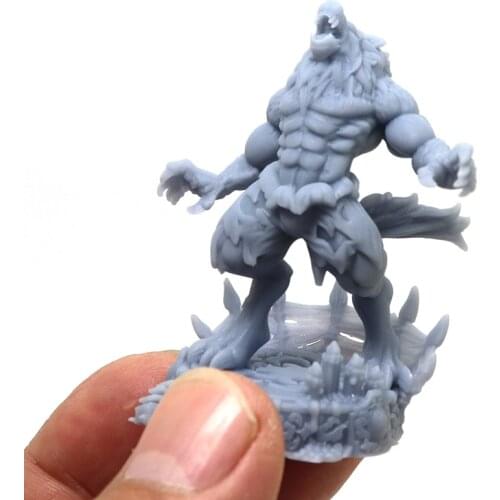 38mm 56mm Resin Model Wolf Werewolf Lord Figure Unpainted DW-005