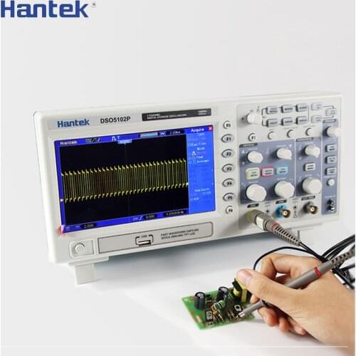 Hantek DSO5102P Digital Storage Oscilloscope Portable 100MHz 2 Channels 1GSa/s Record Length 40K USB Osciloscopio
