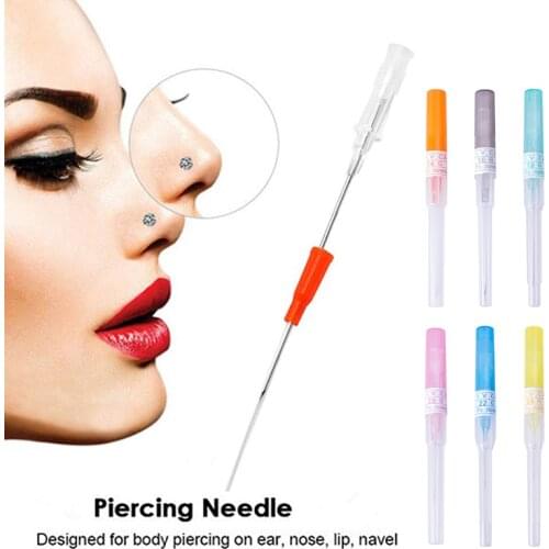 1PC Sterilized Catheter Piercing Needles Ear Nose Lip Navel Piercing Needle Tattoo Catheter Needles Kit Piercing Tools 14G-24G