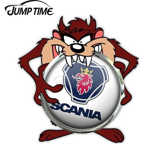 JumpTime 13 x 7.8cm Scania Taz Car Stickers Vinyl Window Trunk Decal Motorcycle Occlusion Scratch Windshield Decoration
