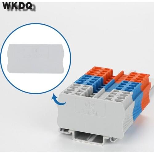 D-ST4 End Cover ST4 And PT 4 Din Rail Terminal Blocks End Cover Plate L56.5/H30/W2.2mm Connector