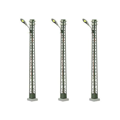 LQS59HO 3pcs Model Railway lights Lattice Mast lamp Track light HO Scale Layout