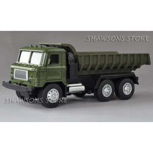 1:43 Scale Diecast Military Model Toy Soviet GAZ-66 Tipper Skip Truck Pull Back Vehicle Miniature Replica w/ Sound & Light