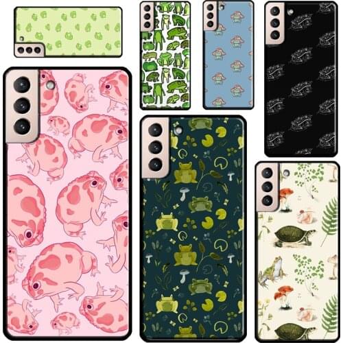 Cute Cartoon Frog Collage Cover For Samsung Galaxy S21 Ultra Note 20 Note 10 S8 S9 S10 S20 Plus S20 FE Phone Case