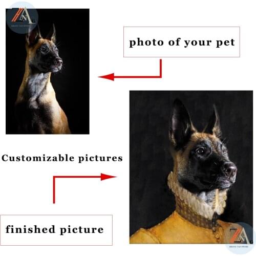 Custom Family Pet Animal Retro Poster Wall Art Canvas Painting Medieval Picture For Living Room Decoration No Frame