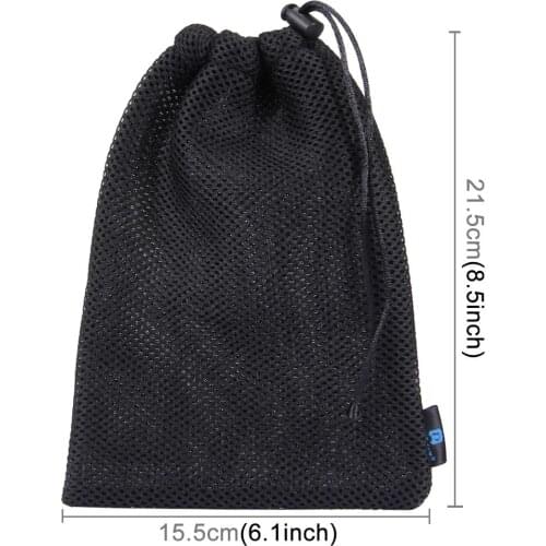 Nylon Mesh Storage Bag Pouch for GoPro for Xiaoyi for DJI and other Sport Cameras Smartphone Accessories 1.5cm x 15.5cm