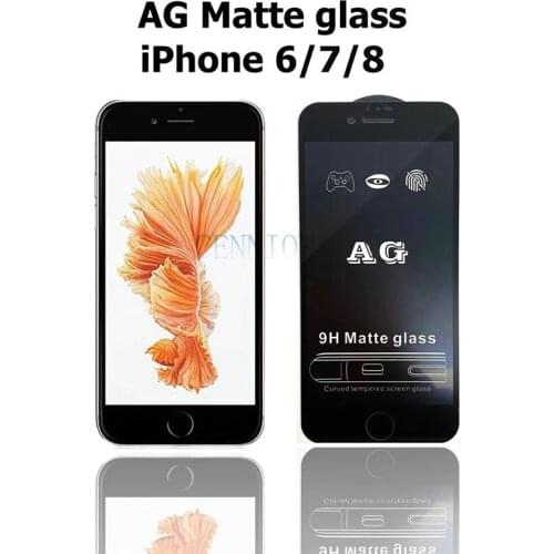 New 2021 AG Matte Full Coverage Tempered Glass Silk Film For iPhone 13 12 Pro Max 11 XR XS X 8 7 6s Plus SE 100pcs
