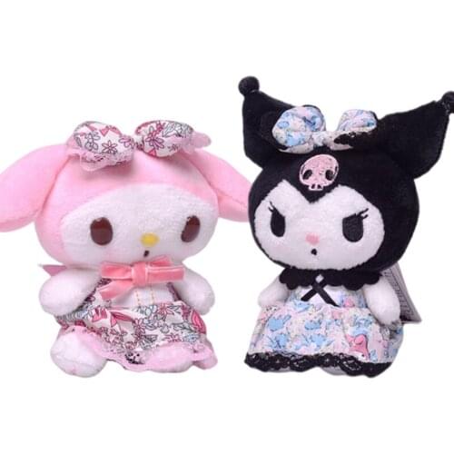 Cartoon Plush Doll My Melody Kullomi Kawaii Soft Plushie Stuffed Backpack Pendant Ornaments Cute Girls Appease Doll Toy Gift 9cm