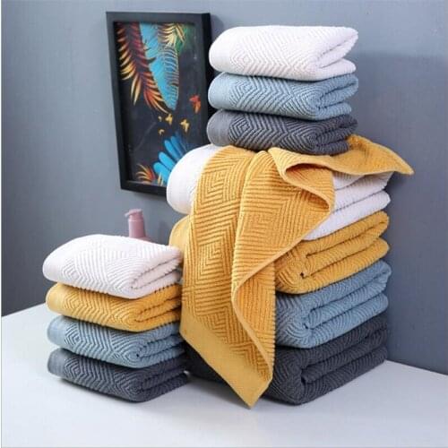 Solid Cotton Hand Towel Plain Combed Terry Cotton Hotel Bathing Hand Towel White Strong Absorption Hand Towel