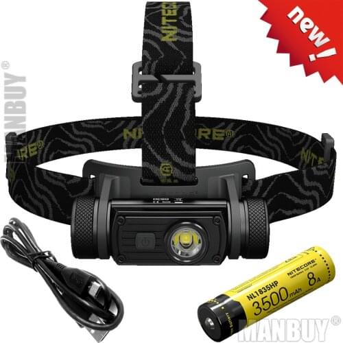 SALE NITECORE Headlamp CREE XM-L2 U2 1000 Lumens Waterproof Headlight HC60 HC60W with 18650 Battery Camping Travel Free Shipping