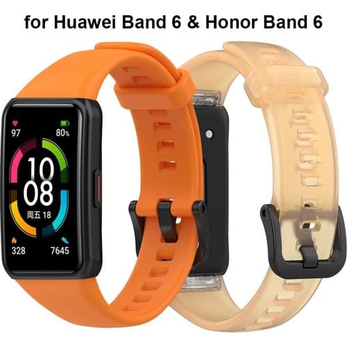 Silicone Straps for Huawei Band 6 Smartwatch Band Replacement Watchband for Honor Band 6 Wristband Bracelet Sport Accessories