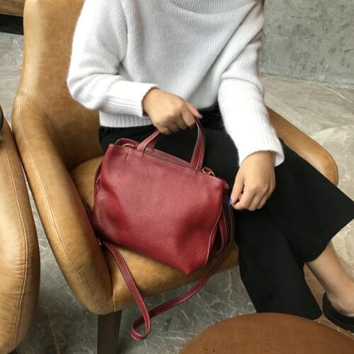 Body High Quality Luxury Soft Genuine Leather Handbags Women Bags Designer Retro Ladies Tote Shoulder Bag Cross