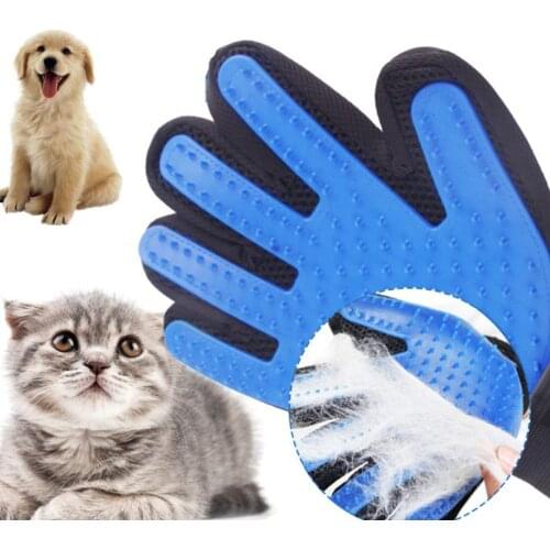 Silicone Dog Hair Remover Gloves Combs Soft Use Pet Cats Grooming Bath Cleaning Safety Tools Efficient Massage Pets Supplier