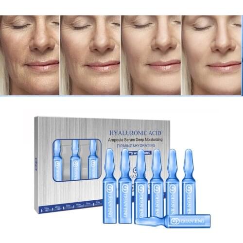 7 Days Repairing Facial Serum Hyaluronic Acid Small Ampoule Essence Daily Moisturizing Liquid Smooth Face Fine Pores Skin Care