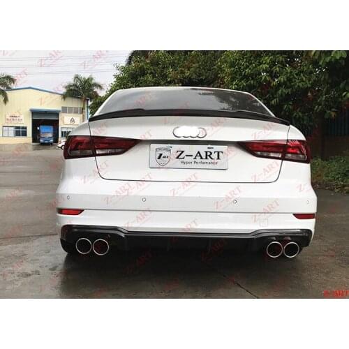 2013-2020 Z-ART A3 carbon fiber rear spoiler for A3 Carbon fiber trunk lid spoiler for A3 sedan carbon fiber tail spoiler