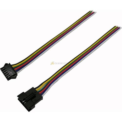 10 Pairs 6 pin JST connector 15cm cable Male and Female plug and socket connecting SM Cable Wire for 6 Pin RGB CCT LED Strip