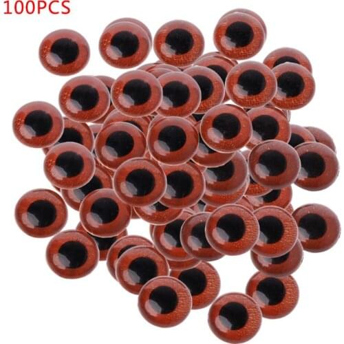 100Pcs 8mm/10mm/12mm/14mm/16mm/20mm Plastic Doll Puppet Animal Crafts Safety Eyes For Bear Children Kids DIY Toys Q0KB