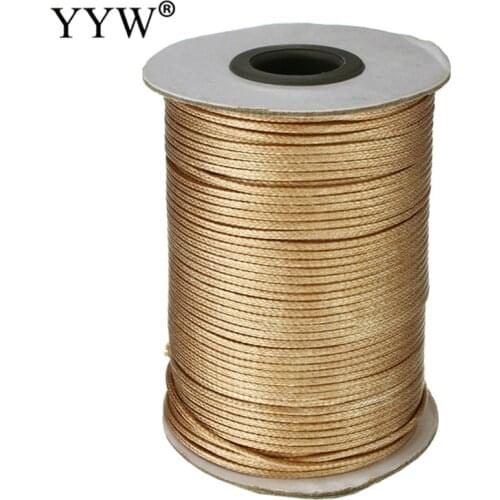 100Yards/PC Nylon Cord Necklaces Safe Kumihimo Silicone Teething Beads gold color Jewelry Beading Necklace Cord Accessories