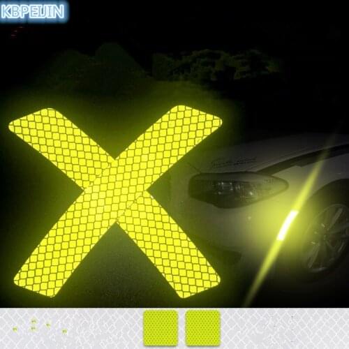 Accessories car Bumper/Wheel eyebrow Safety Reflective Strips Sticker for Lada kalina granta priora niva largus samara 2pcs