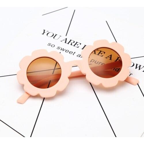2021 Sun Flower Round Cute kids sunglasses UV400 for Boy girls toddler Lovely baby sun glasses Children Oculos de sol fashions