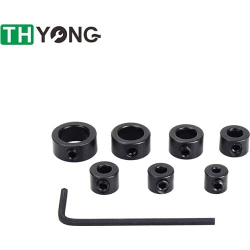 8pcs 3-12mm Woodworking Drill Locator Drill Bit Depth Stop Collars Ring Positioner Drill Locator Carpenter Tool With Hex Wrench
