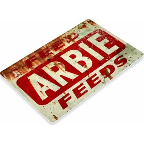 Arbie Quality Feeds Farming Rustic Retro Tin Metal Sign