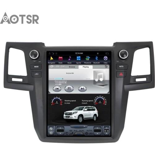 Aotsr Android 7.1 12.1 inch Tesla style Car no DVD Player GPS Navigation auto Radio for Toyota Fortuner 2007-2015 multimedia