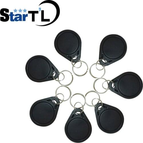 Free Shipping 10Pcs EM4100 125khz ID Badge Keyfob RFID Tag Tags Card Sticker Key Fob Token Ring Proximity Chip